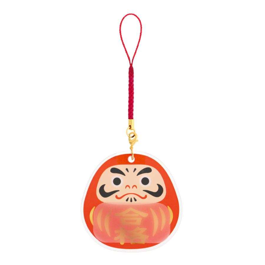 お守りストラップ 合格祈願 アクリル絵馬ストラップ 絵馬型 だるま型