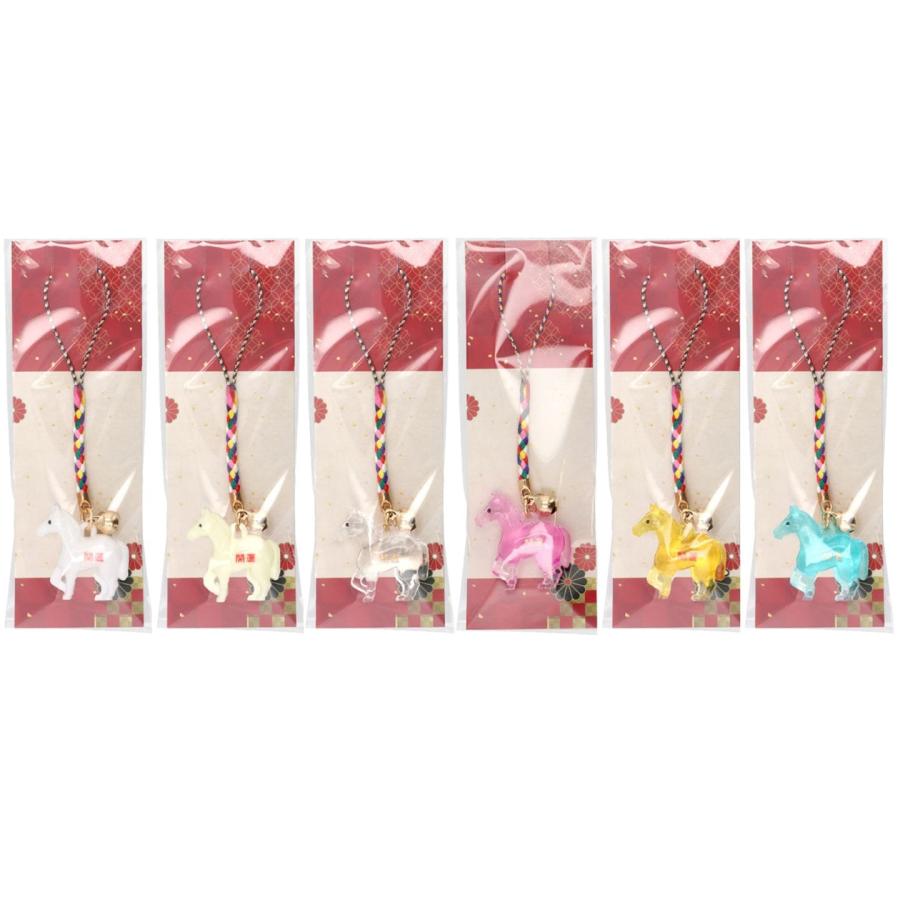 干支 午 うま お守りストラップ アクリルチャーム ストラップ プラ干支