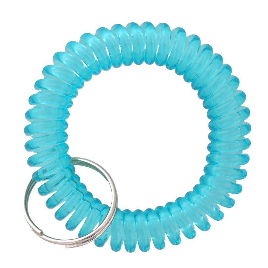 コイルキーホルダー 手首用 100個入 コイルブレスレット 伸縮性