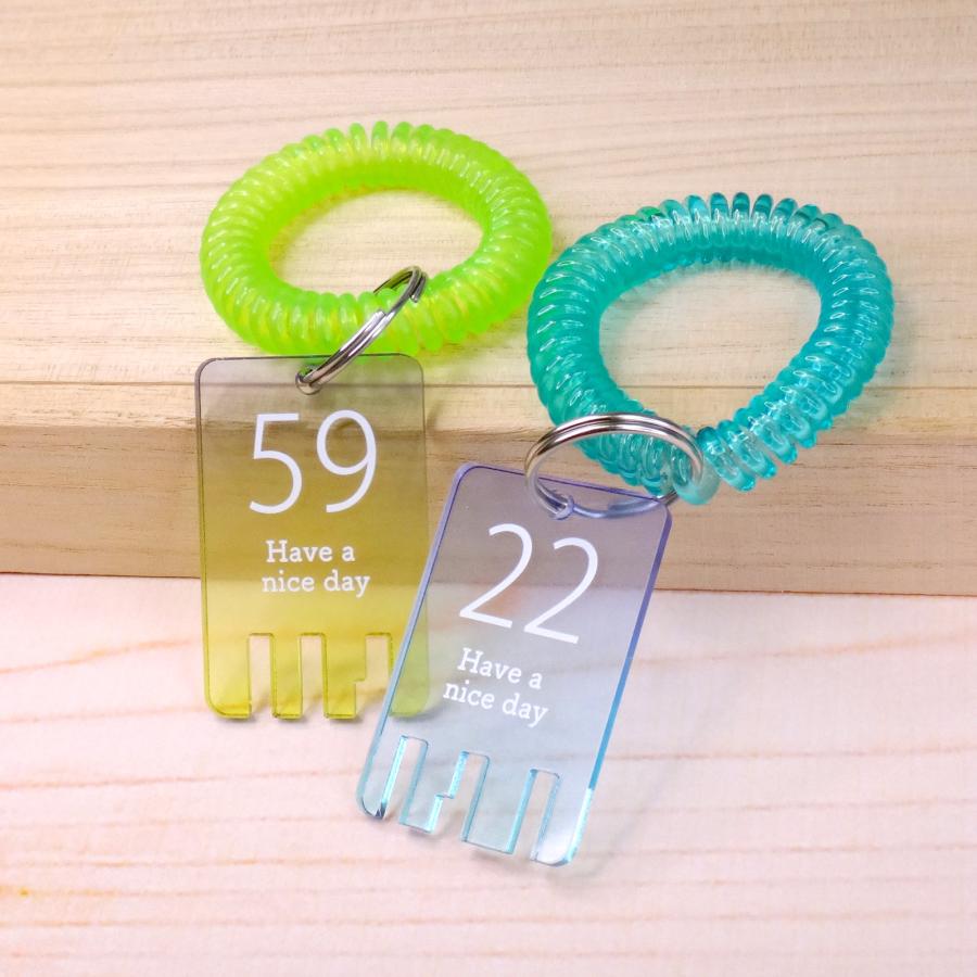 コイルキーホルダー 手首用 100個入 コイルブレスレット 伸縮性