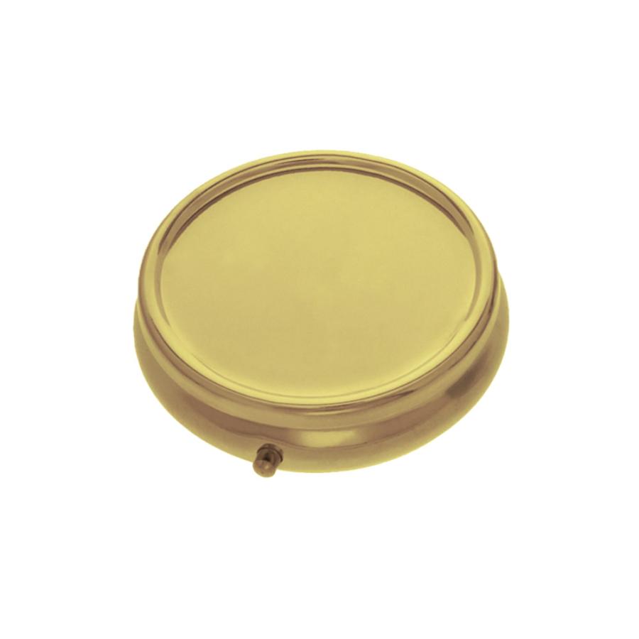 ピルケース 丸型 ゴールド 10個入 携帯用 コンパクトケース 50mm