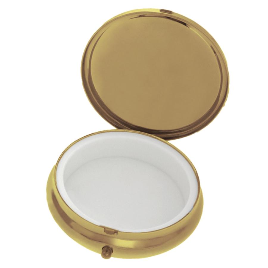 ピルケース 丸型 ゴールド 10個入 携帯用 コンパクトケース 50mm