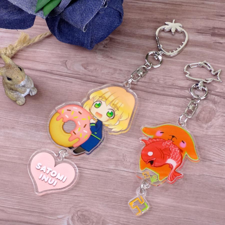ナタデココ❀王ペンギンオルゴナイトキーホルダー❀ 深海☆オルゴナイトキーホルダー/ストラップ】海面模様が