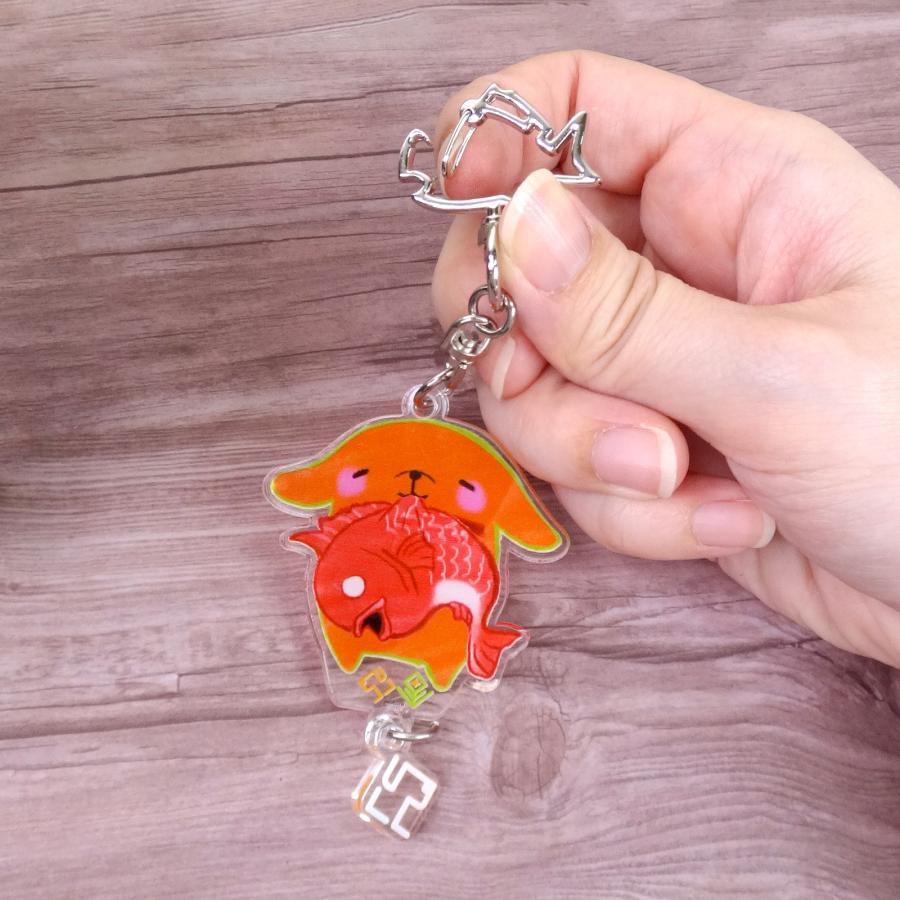 キーホルダー チャームフック ナスカン パーツ シルバー 魚／ペンギン