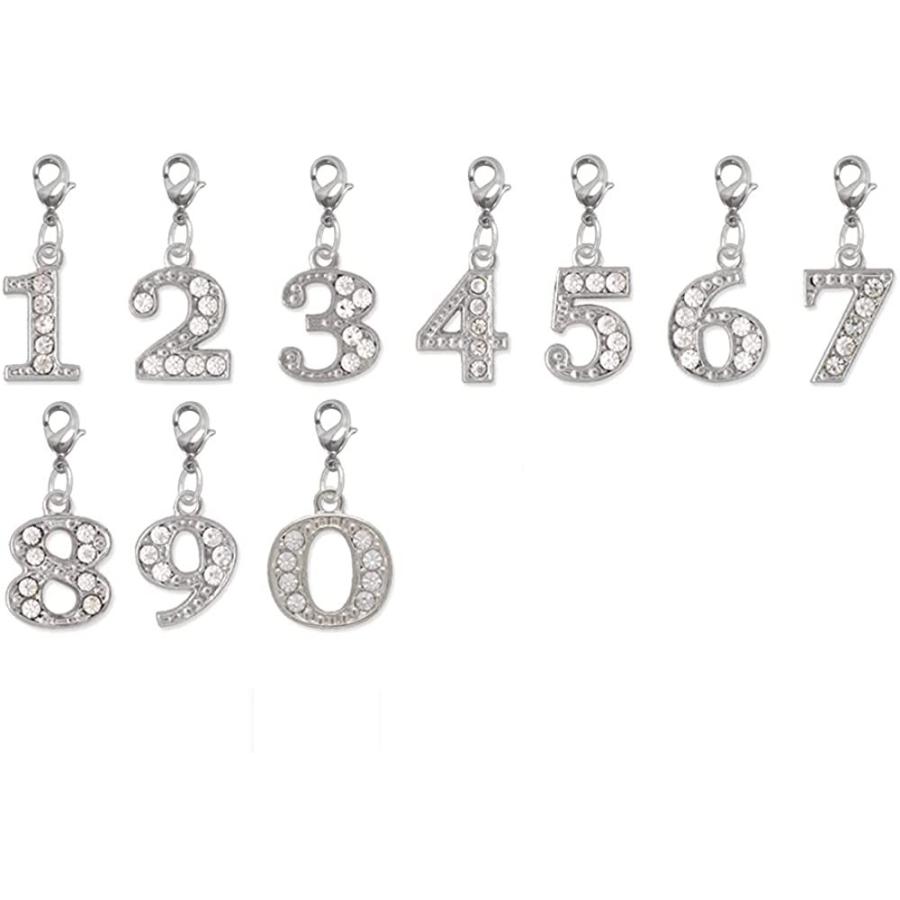 アルファベット ラインストーンチャーム 数字チャーム イニシャル