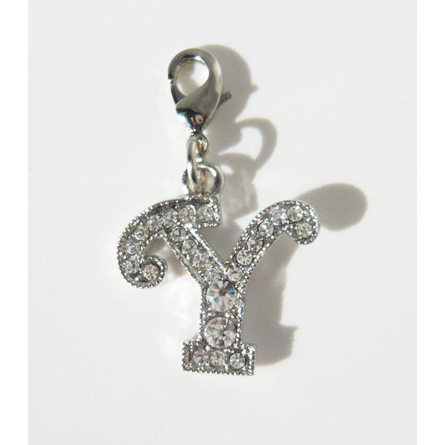イニシャルチャーム フック付き ラインストーンチャーム シルバー ハンドメイド パーツ Y21S 1個入り カニカンC27付き 大王製作所 | ブランド登録なし | 27
