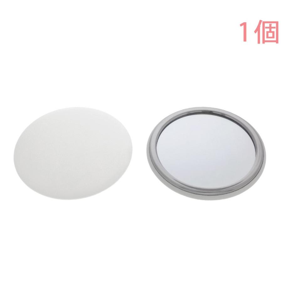 コンパクトミラー 丸型 片面ミラー φ75mm ビスケット 合皮レザー 無地