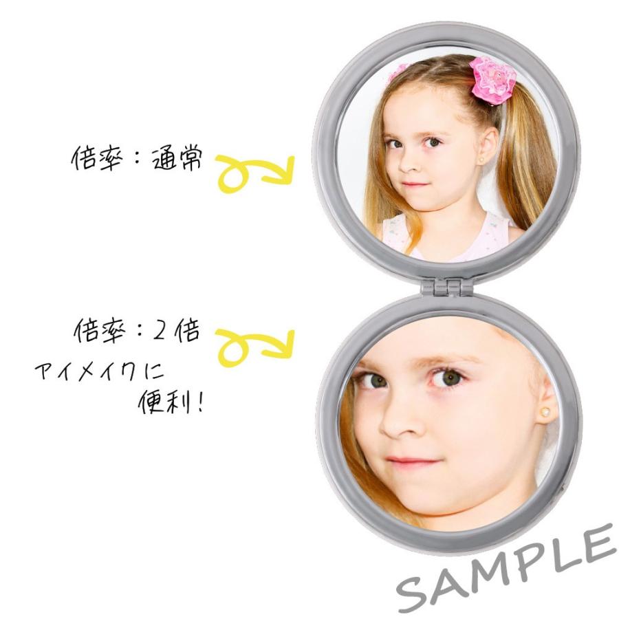コンパクトミラー 長方形 50個入 両面ミラー 拡大鏡付 62×85mm モナカ 合皮レザー 無地 ホワイト PU製 大王製作所