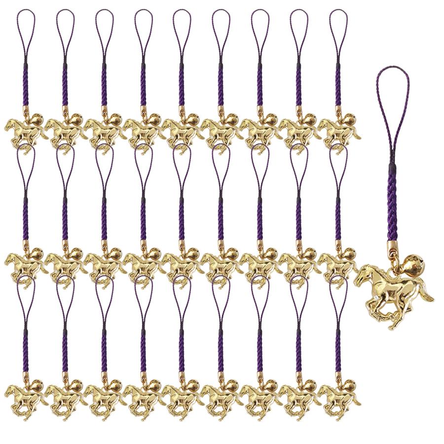 午 ストラップ ゴールド 100個入 本金メッキ お守り 2026年 干支 うま