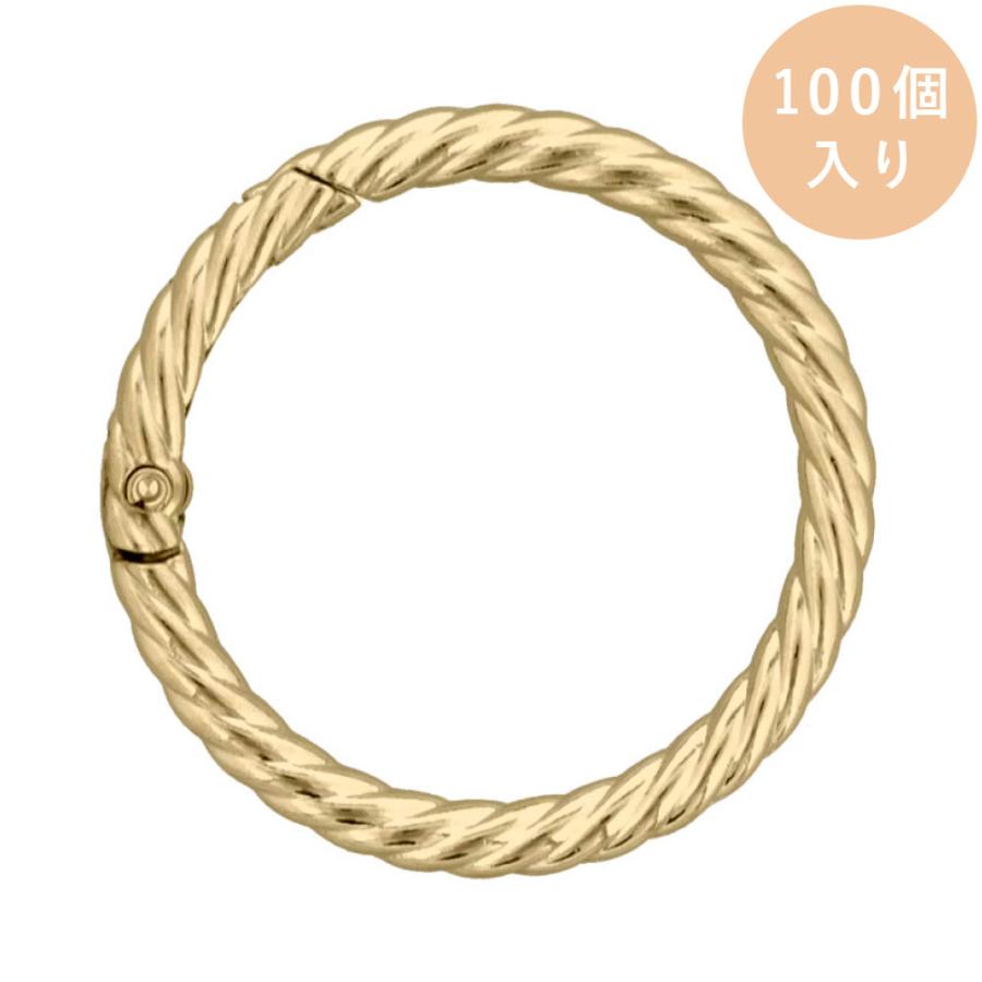 ダイキャストカラビナ 縄目タイプ 48mm ゴールド 100個入り 大王製作所