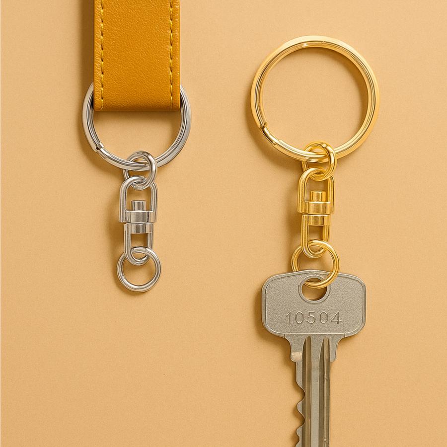 キーホルダー金具 接続パーツ 1000個入 アクセサリーパーツ スイベル