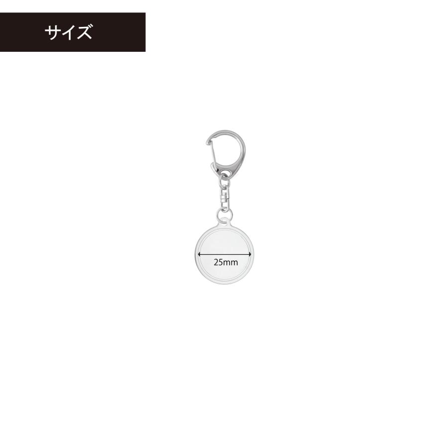 ハメパチ フォト キーホルダー 丸型 KM25 10個入り ミニ 25mm