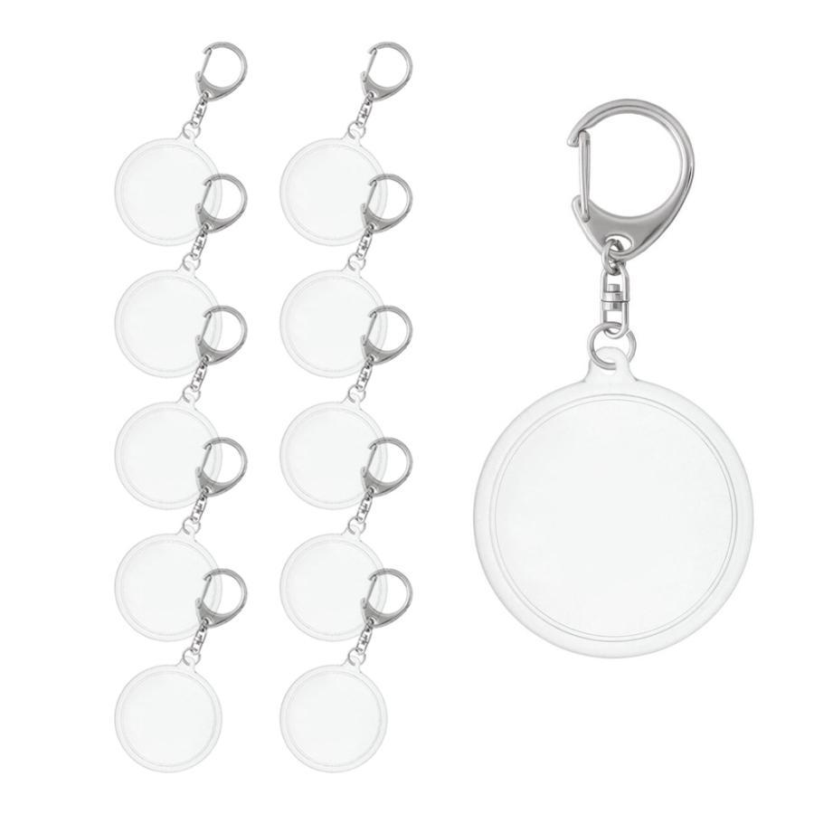 ハメパチ フォトキーホルダー 丸型 10個入り ラウンド 手作り