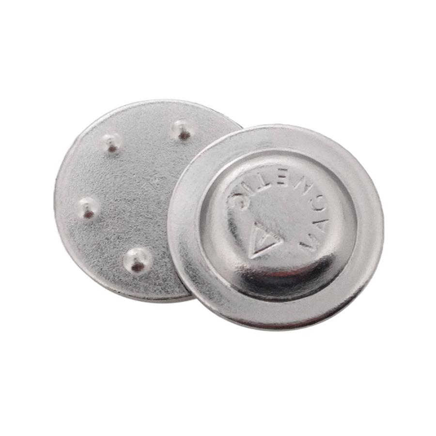マグネットバッジ 丸型 17mm 50個入 片面粘テープ付き 穴をあけず