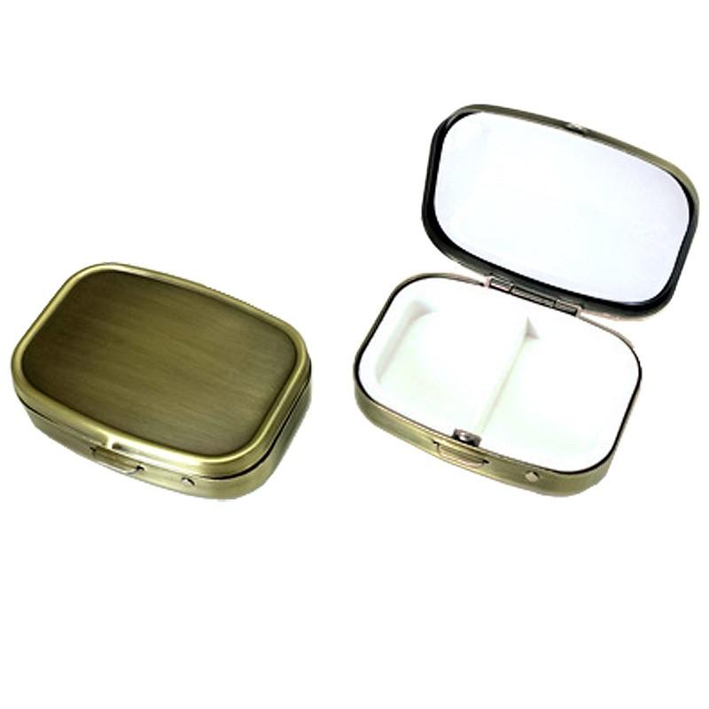 アクセサリーケース 2区画 10個入り トラベル用 アンティーク ブロンズ