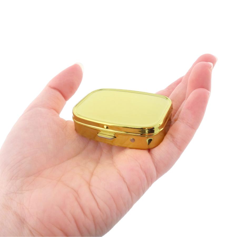 ピルケース デコベース 鏡付き ゴールド 小物ケース 耳栓入れ ピアス