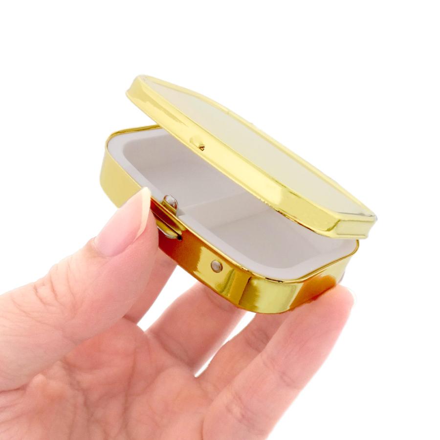 アクセサリーケース トラベル用 ゴールド 10個入り ピルケース アイ