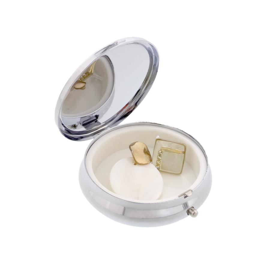 ピルケース 持ち運び 携帯用 コンパクト 丸型 50mm デコレーション