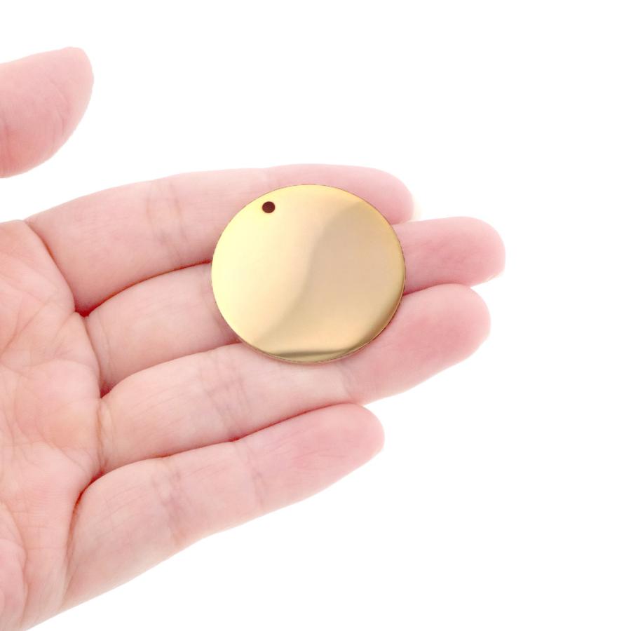 メタザプレート プリンター用 真鍮製プレート 丸型 30mm シルバー 10個