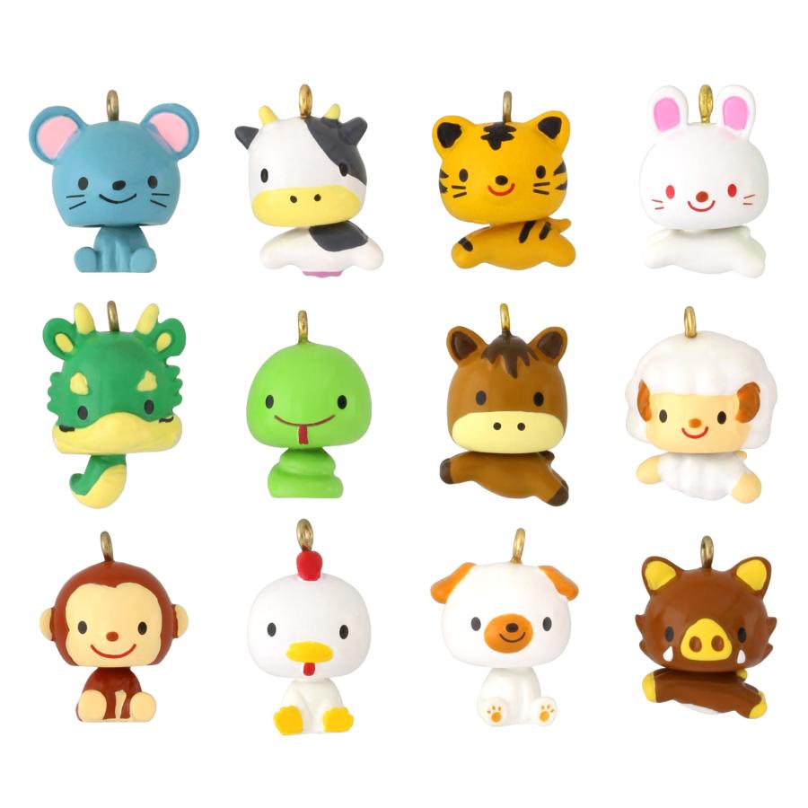 大王製作所] 干支ストラップ お守りチャーム 十二支 首振り 2024年干支