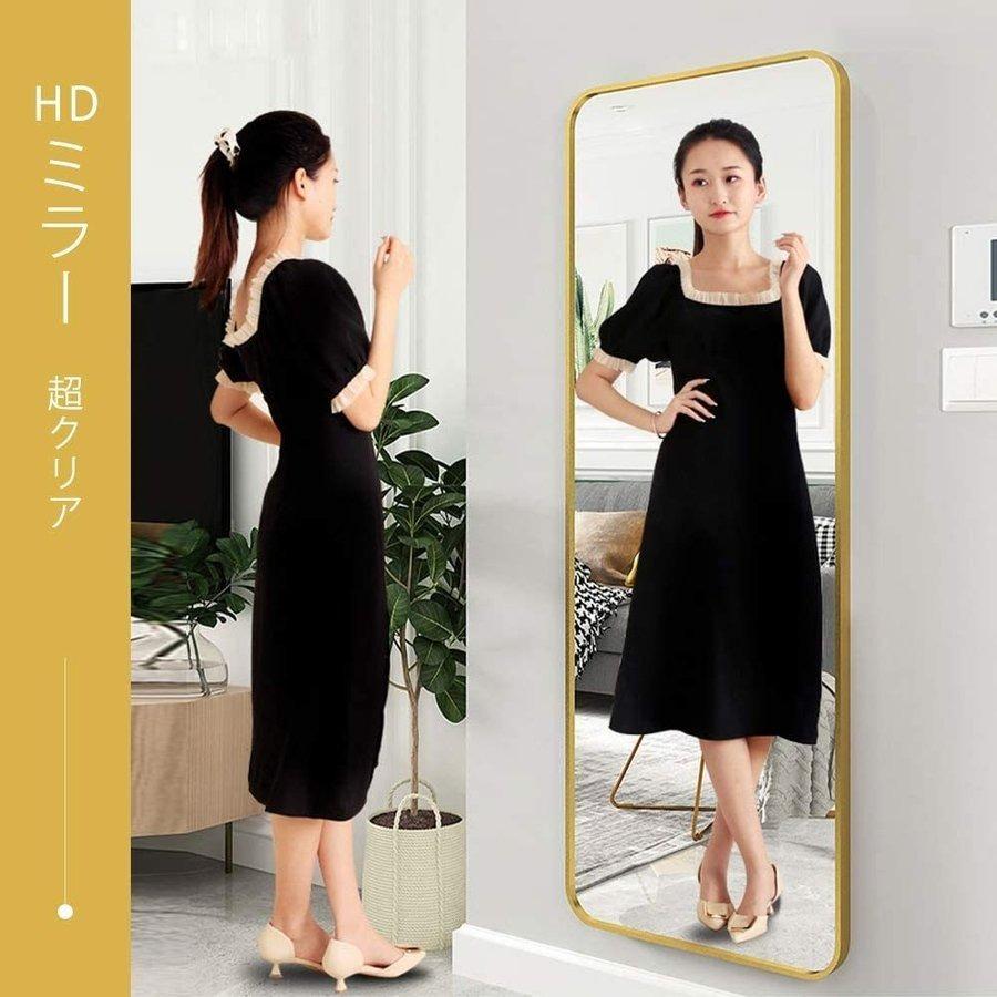 日本最級 全身鏡 160cm*50cm おしゃれ スタンドミラー 姿見 黒704