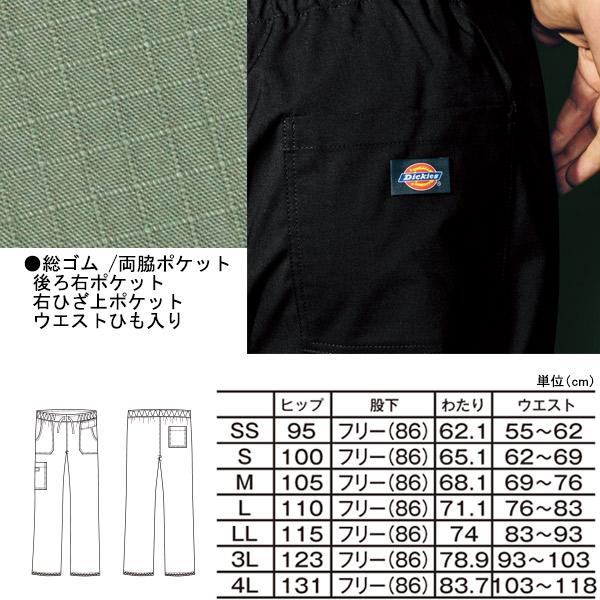 スクラブパンツ ディッキーズ 5020SC Dickies 男女兼用 医療白衣 「ポスト投函」送料無料 代引き不可｜dairyu21｜02