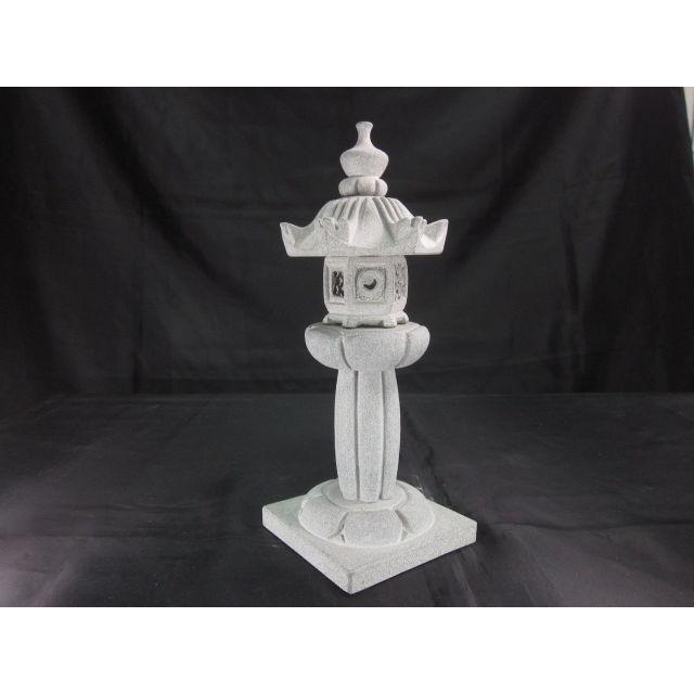 レビューを書いて送料無料】 御影石ミニ庭灯篭江戸型灯ろう高さ19cm