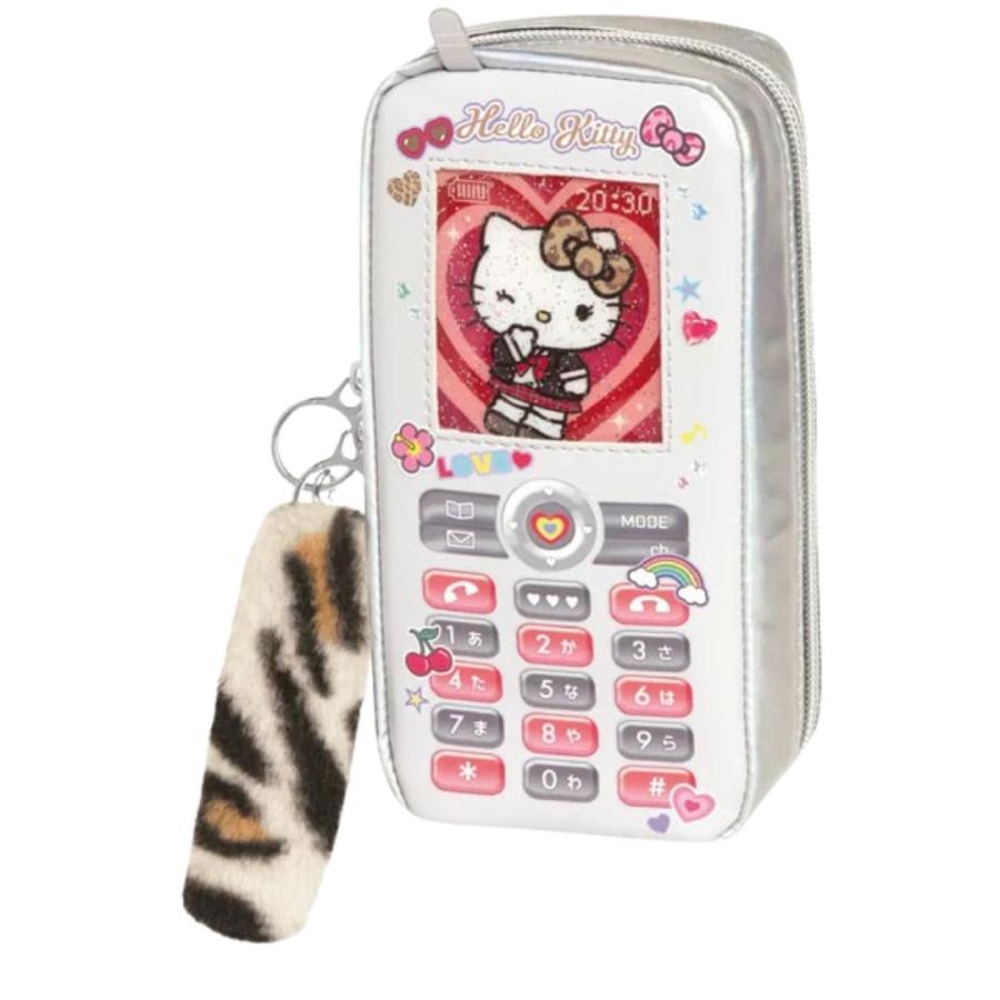 SANRIO　アタッシュケースハローキティ柄 ハローキティ ガラケー型ペンケース チェック ヒョウ柄 放課後ギャルズ