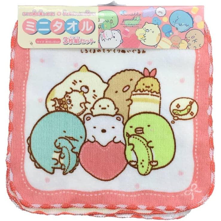 サロンジェ すみっコぐらし 15509 ミニタオル3枚セット サロンジェ すみっコぐらし 15509 ミニタオル3枚セット