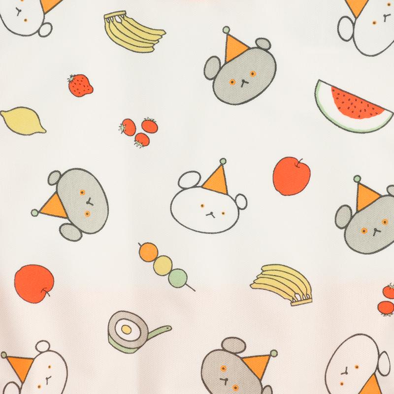 2枚組エプロン こぐまちゃん オレンジ 防水 袖なしエプロン 2枚組 お