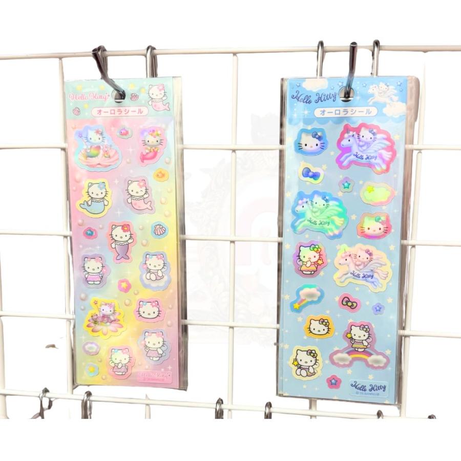 サンリオ　オーロラ　シール　2枚セット　ぷっくりシール ハローキティ』オーロラシール キティちゃん 人気 おすすめ かわいい