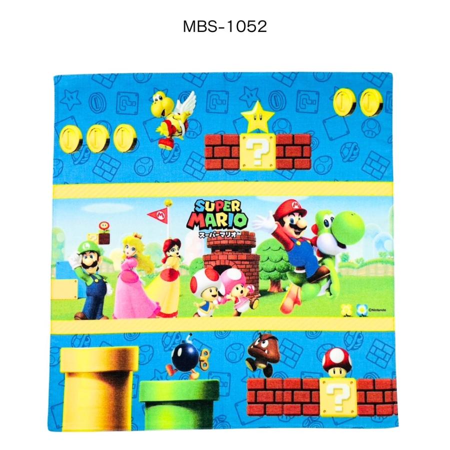 おまけ付　18点【スーパーマリオ　ハンカチ&シール】万華鏡★バナナ ピンバッチ スーパーマリオ ハンカチ 30×30cm 新入園入学準備用品 : RIO SHOP 莉緒