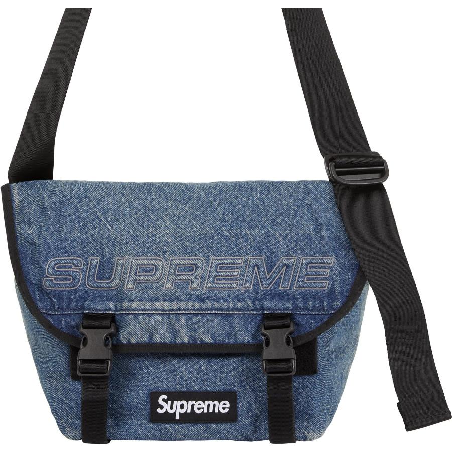 Supreme メッセンジャーバッグ グレー/ネイビー Supreme Denim Messenger Bag (FW25)／シュプリーム デニム