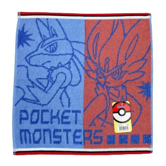 林(Hayashi) ハンドタオル ブルー&レッド 約34×35cm ポケモン