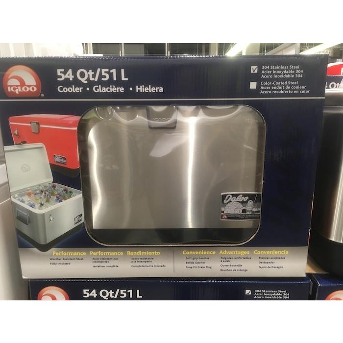増税により値上げはしていません 送料無料 コストコ Costco 数量限定 564716 Igloo イグルー ステンレススチール クーラーボックス 51l 54qt 保冷 Z Db966191658 エスポワールyahoo 店 通販 Yahoo ショッピング
