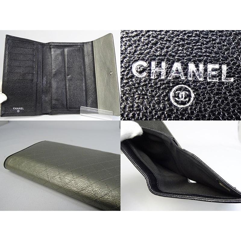 CHANEL シャネル ビコローレ 三つ折り長財布 マトラッセ CHANEL シャネル ビコローレ 三つ折り長財布 マトラッセ