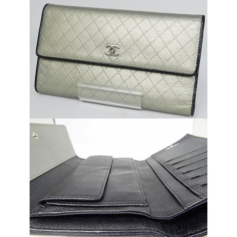 CHANEL シャネル ビコローレ 三つ折り長財布 マトラッセ CHANEL シャネル ビコローレ 三つ折り長財布 マトラッセ