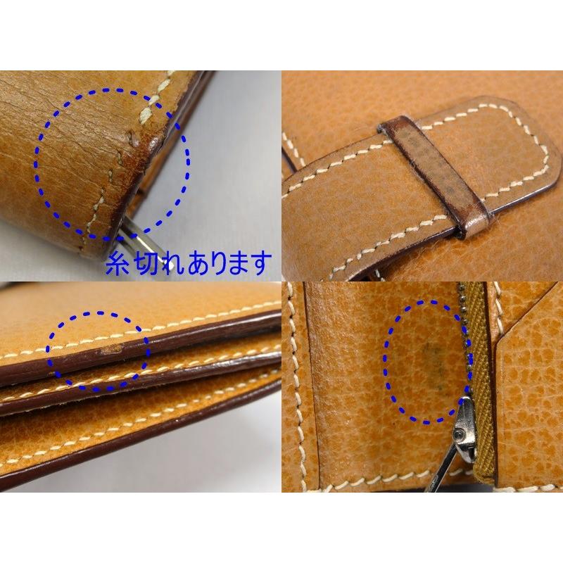 HERMES（エルメス） 二つ折り財布 ジュラ H刻印 ブラウン 中古B A-4797