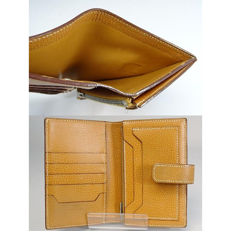 HERMES（エルメス） 二つ折り財布 ジュラ H刻印 ブラウン 中古B A-4797