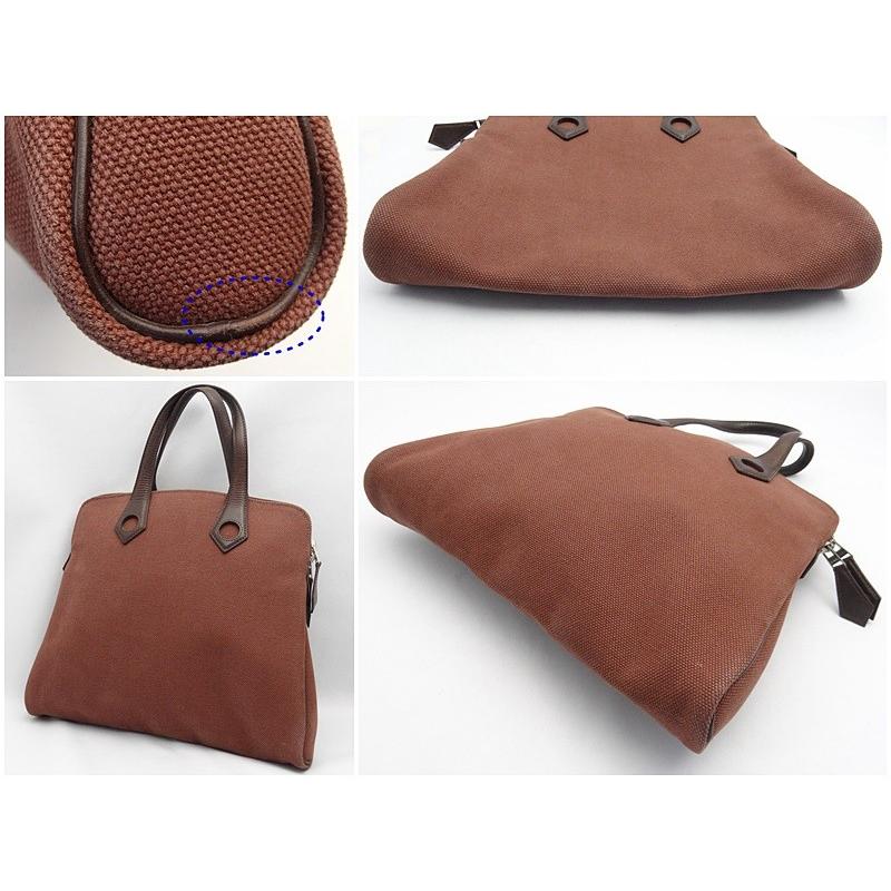 HERMES エルメス ハンドバッグ イブーPM ブラウン J刻印 中古B A-5890  