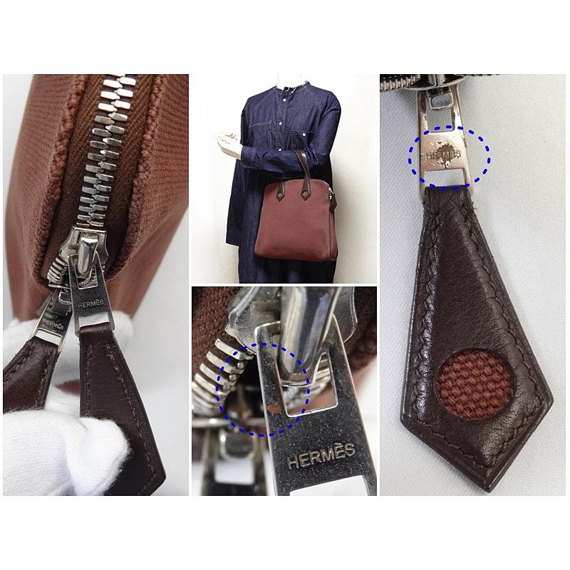 HERMES エルメス ハンドバッグ イブーPM ブラウン J刻印 中古B A-5890  