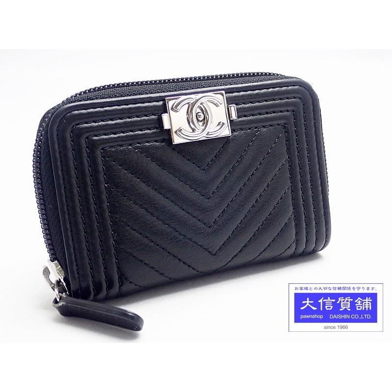 CHANEL シャネル ボーイシャネル コインケース A80602 ラムスキン  