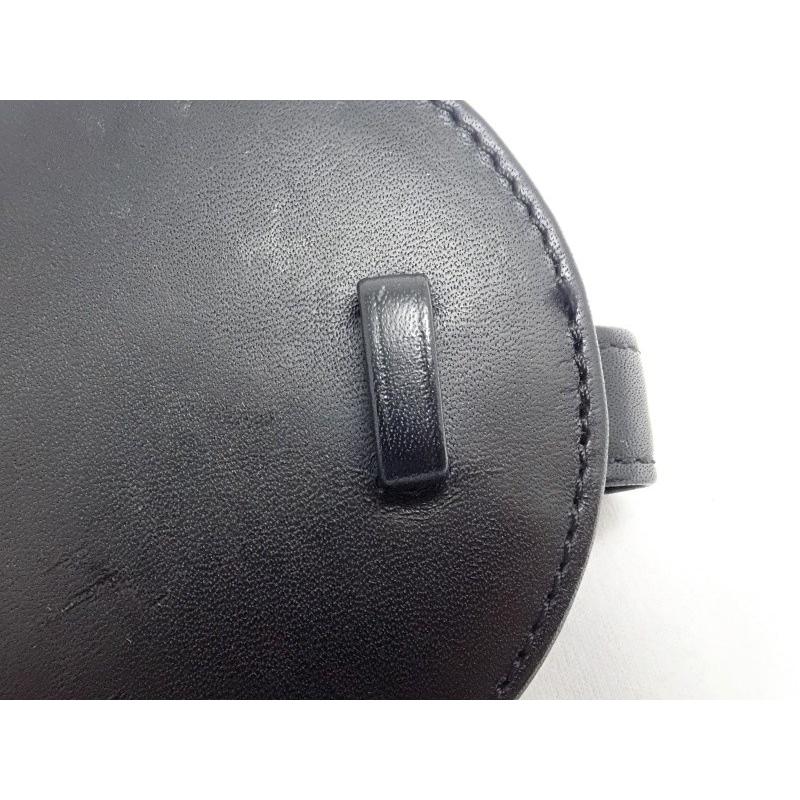 COACH（コーチ） レザー コンパクトミラー 両面 ブラック 中古B+