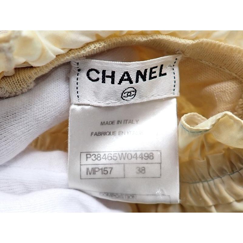 CHANEL シャネル ドレス ミニワンピース 38 ノースリーブ コットン 