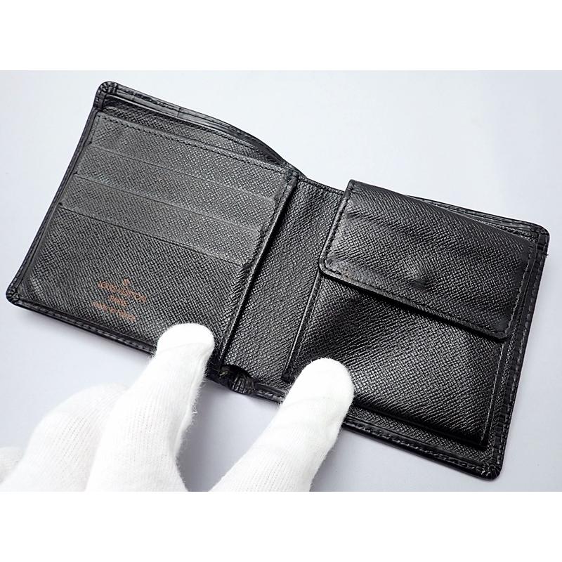ヴィトン エピ ノワール 二つ折り財布 M63652 中古C+  A-7437 LOUIS VUITTON（ルイ・ヴィトン） ルイ ヴィトン エピ ノワール 二