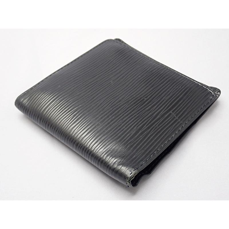 ヴィトン エピ ノワール 二つ折り財布 M63652 中古C+  A-7437 LOUIS VUITTON（ルイ・ヴィトン） ルイ ヴィトン エピ ノワール 二