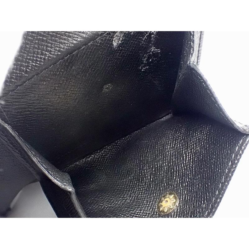 ヴィトン エピ ノワール 二つ折り財布 M63652 中古C+  A-7437 LOUIS VUITTON（ルイ・ヴィトン） ルイ ヴィトン エピ ノワール 二