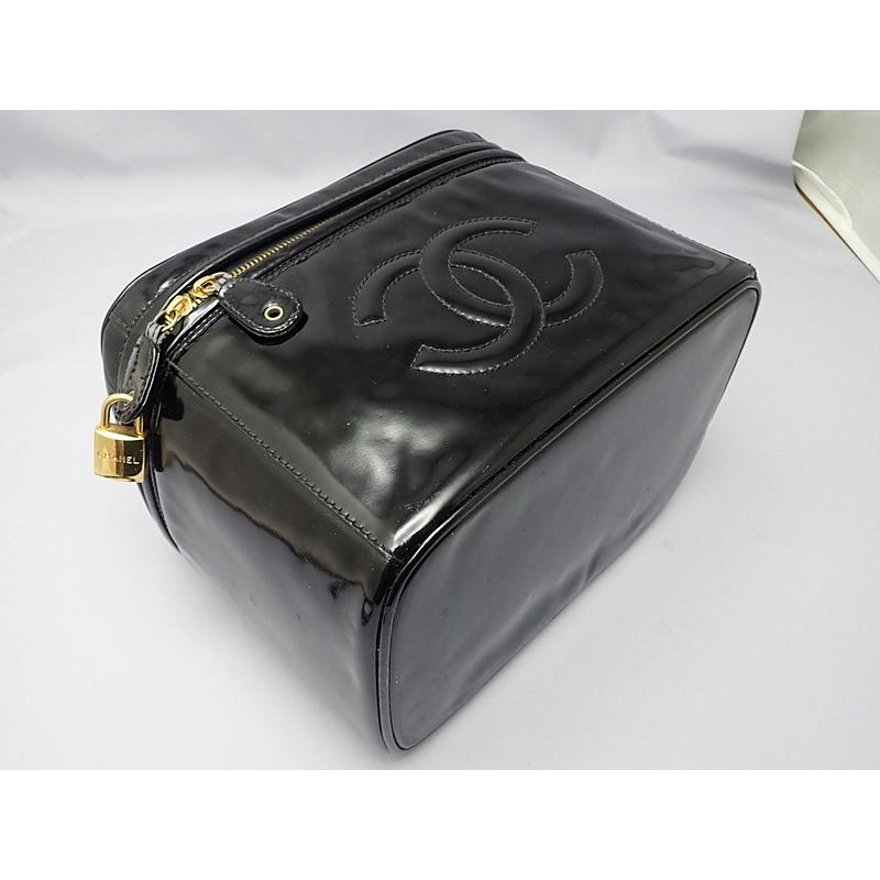 CHANEL シャネル ココマーク 2WAY バニティバッグ エナメル
