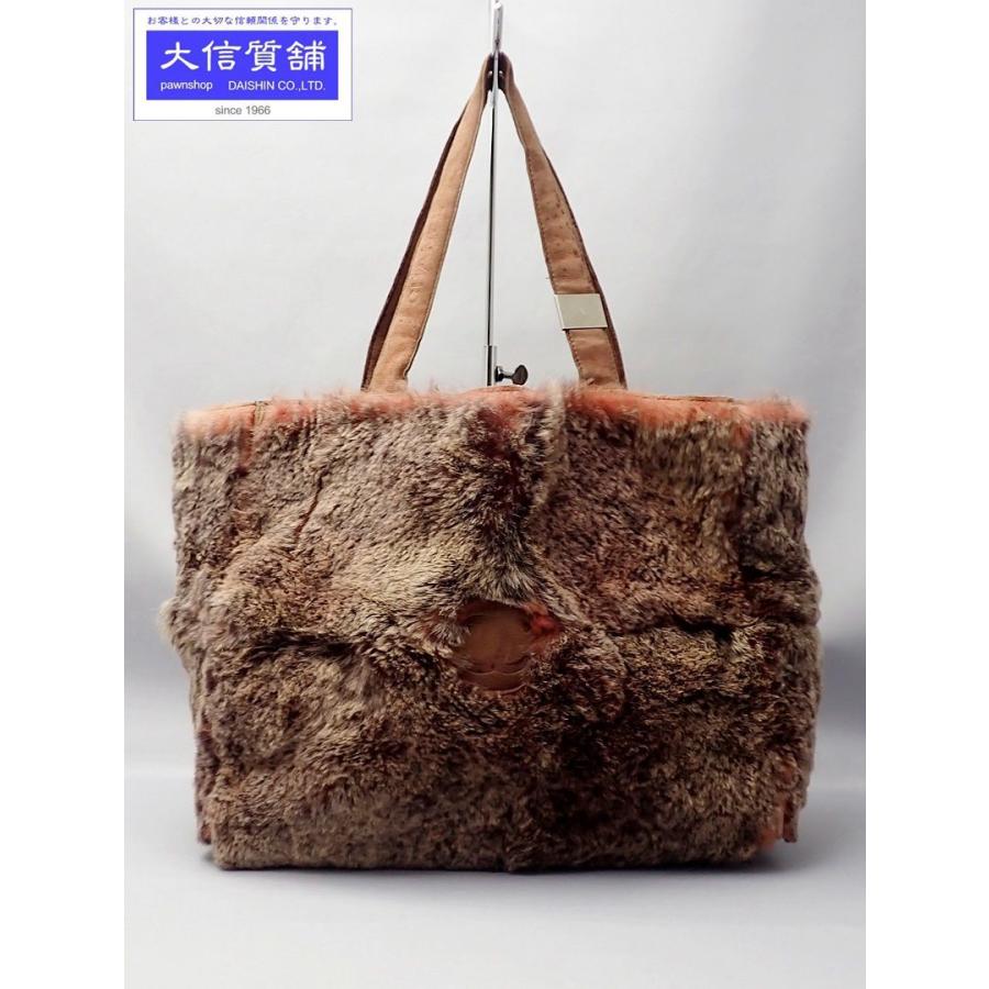 CHANEL シャネル ラビット ファー トートバッグ ポーチなし 中古B  