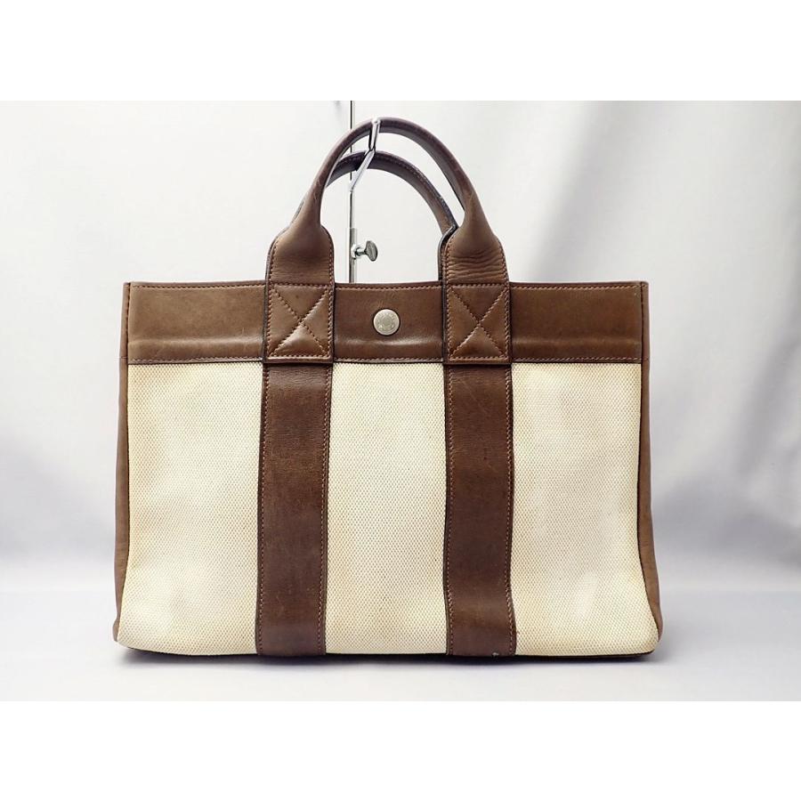 HERMES（エルメス） フールトゥPM トートバッグ レザーxトワル 